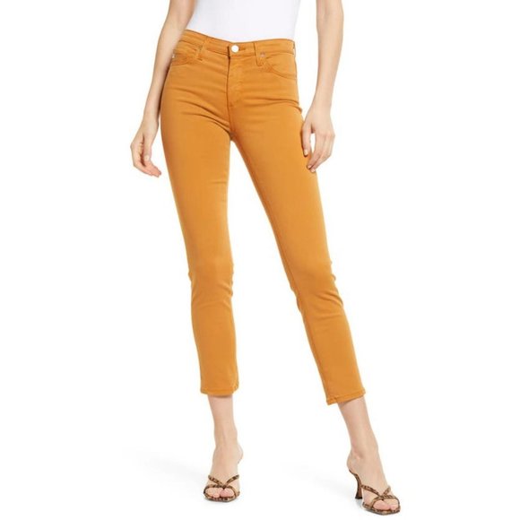 AG NWT The Prima Mid Rise Crop Sateen Cigarette Jeans In Mountain